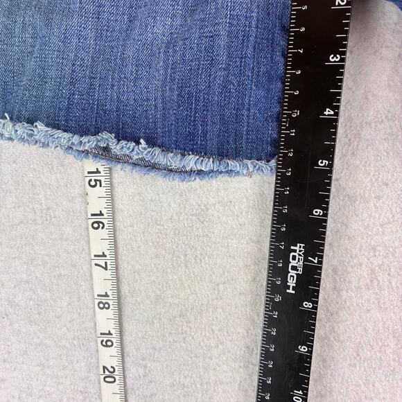 Loft Jean Shorts Women's 28 (measured 32) Blue Denim Cutt Off Cotton Stretch - Picture 8 of 11